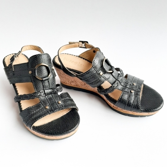 EUC Bussola Marseille T Wedge Snake Coal - Picture 1 of 12